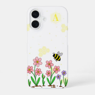 Glücklicher Bienengarten iPhone 16 Hülle