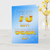 Glücklicher Biertages75. Geburtstagskarte Karte (Gelbe Blume)