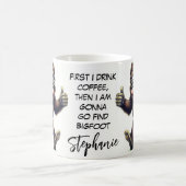 Glücklicher Bigfoot Sasquatch Frühstück Kaffee Kaffeetasse (Mittel)