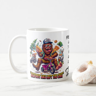 Glücklicher Bigfoot Sasquatch Frühstück Kaffee Kaffeetasse