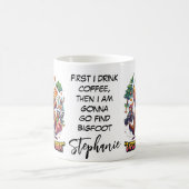 Glücklicher Bigfoot Sasquatch Frühstück Kaffee Kaffeetasse (Mittel)