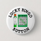 Glücklicher BINGO Knopf-Green Card-Knopf Button (Vorderseite)