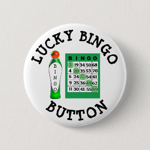Glücklicher BINGO Knopf-Green Card-Knopf Button