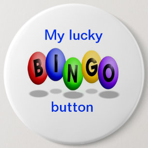 Glücklicher Bingoknopf Button