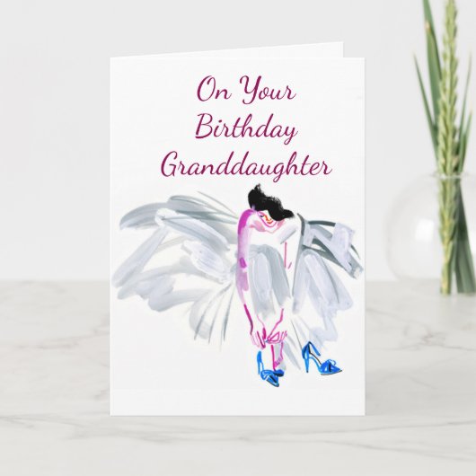 GLÜCKLICHER **BIRHTTAG GRANDAUGHTER** KARTE (Vorderseite)