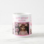 GLÜCKLICHER BIRTHDAY MÄDCHEN PINK BIAVER PERSONALI KAFFEETASSE (Mittel)