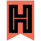 GLÜCKLICHER BIRTHDAY □ SCHWARZ TEXT AUF MULTIFARBB WIMPELKETTE (Zweite Fahne)