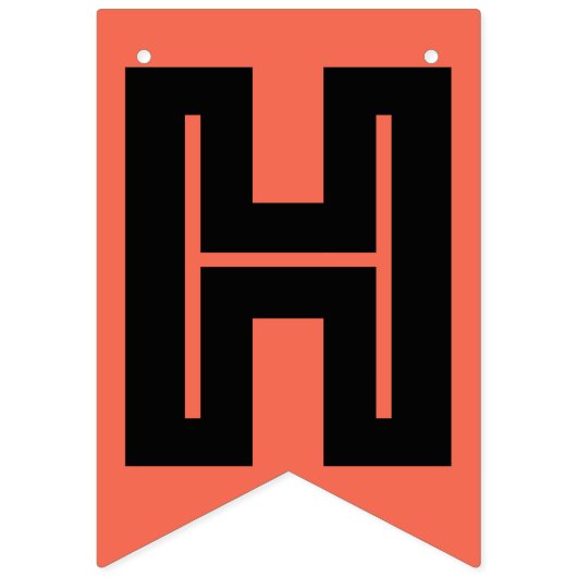 GLÜCKLICHER BIRTHDAY □ SCHWARZ TEXT AUF MULTIFARBB WIMPELKETTE (Zweite Fahne)