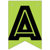 GLÜCKLICHER BIRTHDAY □ SCHWARZ TEXT AUF MULTIFARBB WIMPELKETTE (Dritte Fahne)