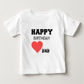 GLÜCKLICHER BIRTHTAGES VATER BABY T-SHIRT (Vorderseite)