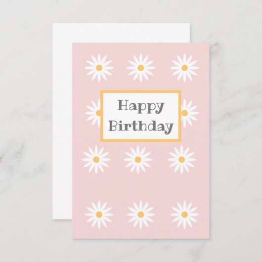 GLÜCKLICHER BIRTHTAGSKARTE DANKESKARTE (Vorne/Hinten)