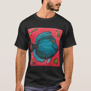 Glücklicher blauer Fisch T-Shirt