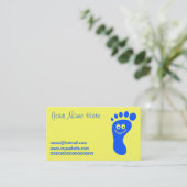 Glücklicher blauer Fuß Visitenkarte (Stehend Vorderseite)