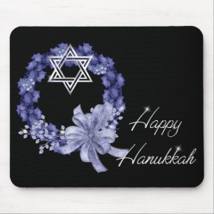 Glücklicher blauer Kranz u. Stern Mousepad