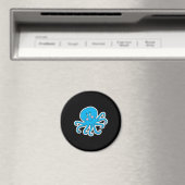 glücklicher blauer Oktopus Magnet (In Situ (Geschirrspüler))