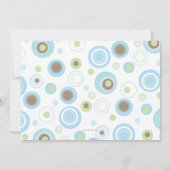 Glücklicher blauer Polka-Punkt danken Ihnen Dankeskarte (Rückseite)