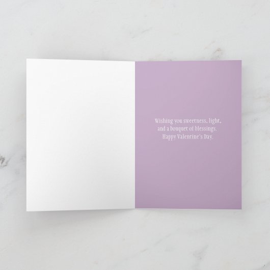 Glücklicher Blumen-Blumenstrauß des Valentines Karte (Innenseite)