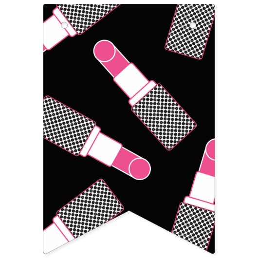 Glücklicher Bonbon 16 rosa u. schwarzes Make-up u. Wimpelkette (Erste Fahne)