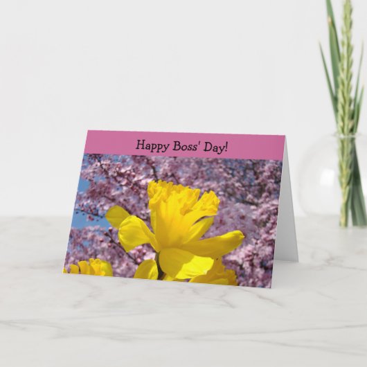 Glücklicher Boss' Day! Karten Bosses Danke, Daffod (Vorderseite)