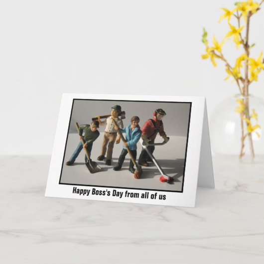 Glücklicher Boss's Day von uns allen Karte (Gelbe Blume)
