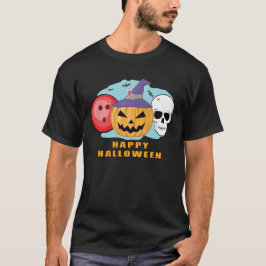 Glücklicher Bowling Halloween - Spooky Skull und P T-Shirt