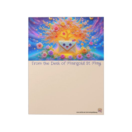 Glücklicher Briefumschlag Notizblock (Rotiert)