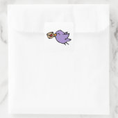 Glücklicher Briefvogel Quadratischer Aufkleber (Tasche)