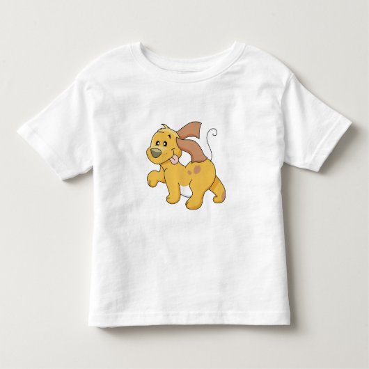 Glücklicher Brown-Hund Kleinkind T-shirt (Vorderseite)
