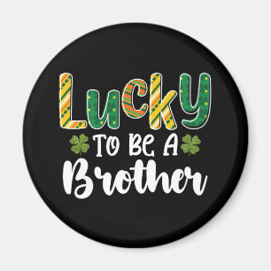Glücklicher Bruder zum St. Patrick's Day der Famil Magnet