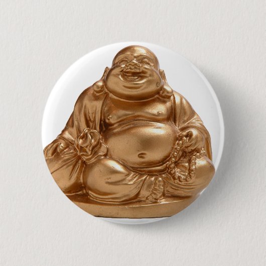 Glücklicher Buddha Button (Vorderseite)