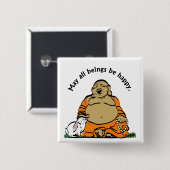 GLÜCKLICHER BUDDHA BUTTON (Vorne & Hinten)
