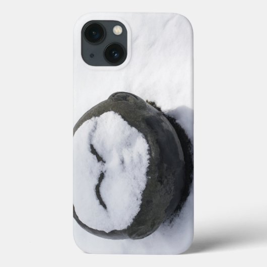 Glücklicher Buddha mit Schnee-Gesichtsbehandlung Case-Mate iPhone Hülle (Rückseite)