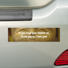 Glücklicher Buddha Wenn du deinen Blinker benutzt, Autoaufkleber