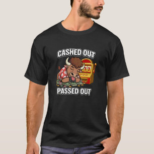 Glücklicher Büffel hat abgehoben Ohnmächtig Funny T-Shirt