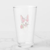 Glücklicher Bullterrier Glas (Rückseite)