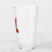 Glücklicher Bullterrier Glas (Links)