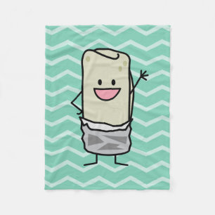 Glücklicher Burrito, der hallo aufgibt Fleecedecke