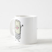 Glücklicher Burrito-wellenartig bewegendes hallo Kaffeetasse (Vorderseite Links)