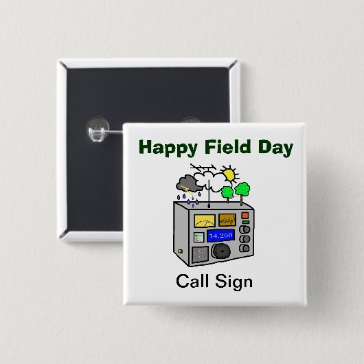 Glücklicher Button (Vorne & Hinten)