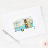 Glücklicher Camper Aufkleber (Umschlag)