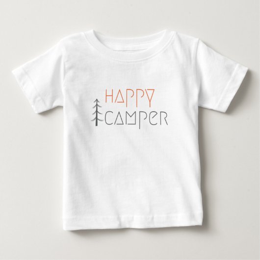 glücklicher Camper. Baby T - Shirt (Vorderseite)