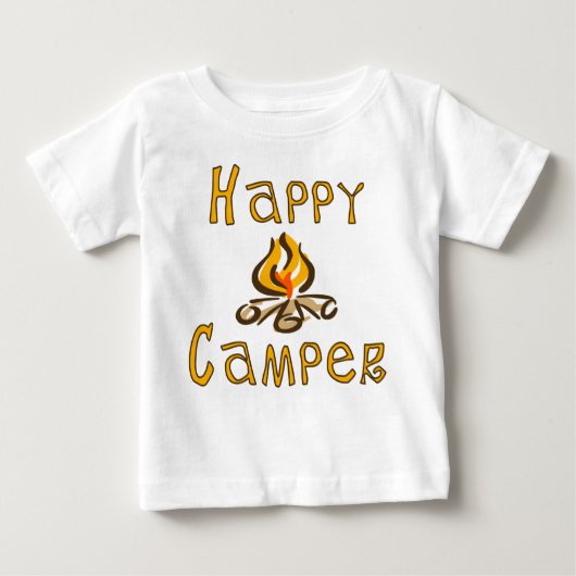 glücklicher Camper Baby T-shirt (Vorderseite)