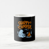 Glücklicher Camper-Bär röstet Marshmallows-Design Kaffeetasse (Mittel)