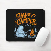 Glücklicher Camper-Bär röstet Marshmallows-Design Mousepad (Mit Mouse)