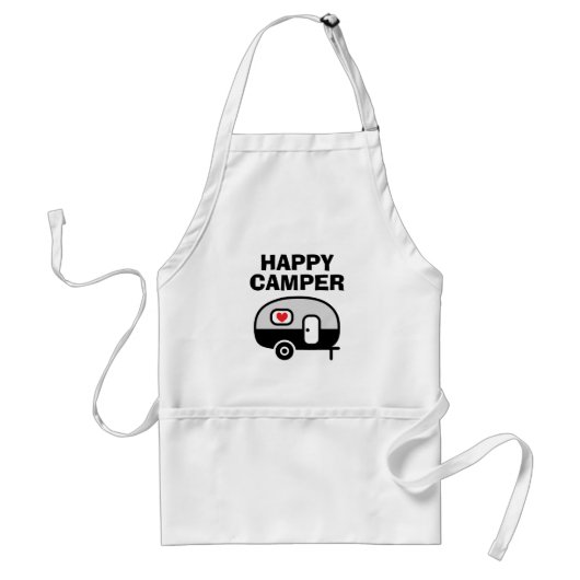 Glücklicher Camper BBQ-Schürze für Menschen, die C Schürze (Vorne)