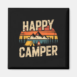 Glücklicher Camper Bergabenteuer Camping Outdoor Magnet