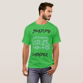 Glücklicher Camper Camping retro T-Shirt (Vorne ganz)
