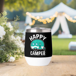 Glücklicher Camper Campingwagen Wohnwagen Lustiger
