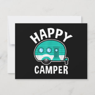 Glücklicher Camper Campingwagen Wohnwagen Lustiger Feiertagskarte
