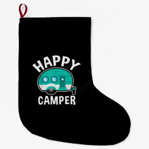 Glücklicher Camper Campingwagen Wohnwagen Lustiger Großer Weihnachtsstrumpf